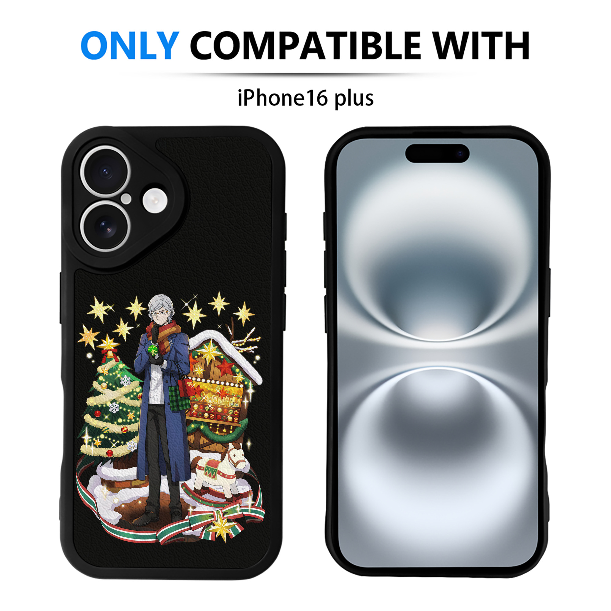 （画像用） 文豪ストレイドッグス Bungo Stray Dogs 【iPhone 16シリーズ対応】シリコンスマホケース（レザー調） 材質：シリコン